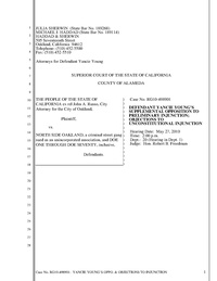 california objection to trial subpoena