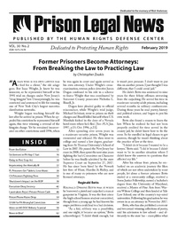 prison legal february issue volume number